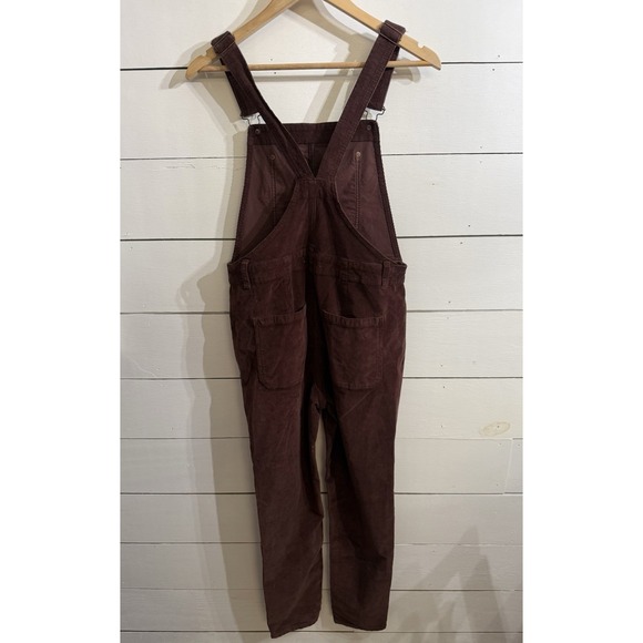 We the Free People Overalls Women's Size 29 Brown Corduroy Jumper Bib Stretch - Picture 4 of 11